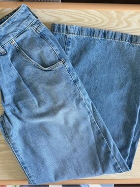 Forever 21 Light Blue Wide Leg Jeans